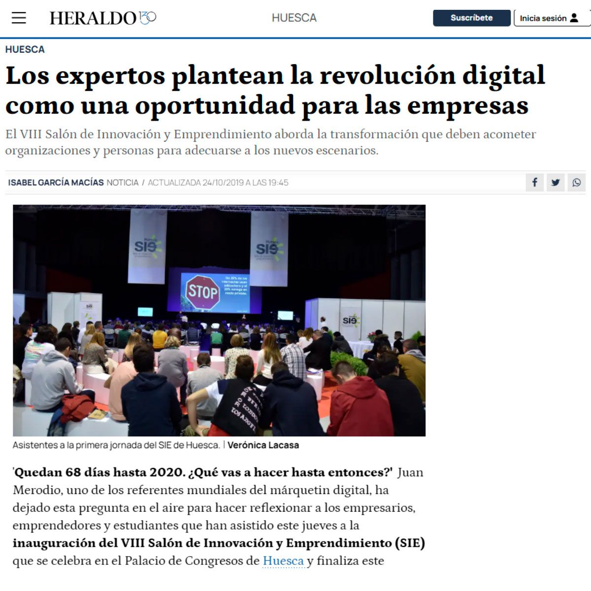 “Los expertos plantean la revolución digital como una oportunidad para las empresas”