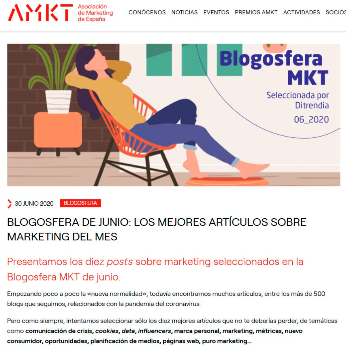 Blogosfera de junio: los mejores artículos sobre marketing del mes