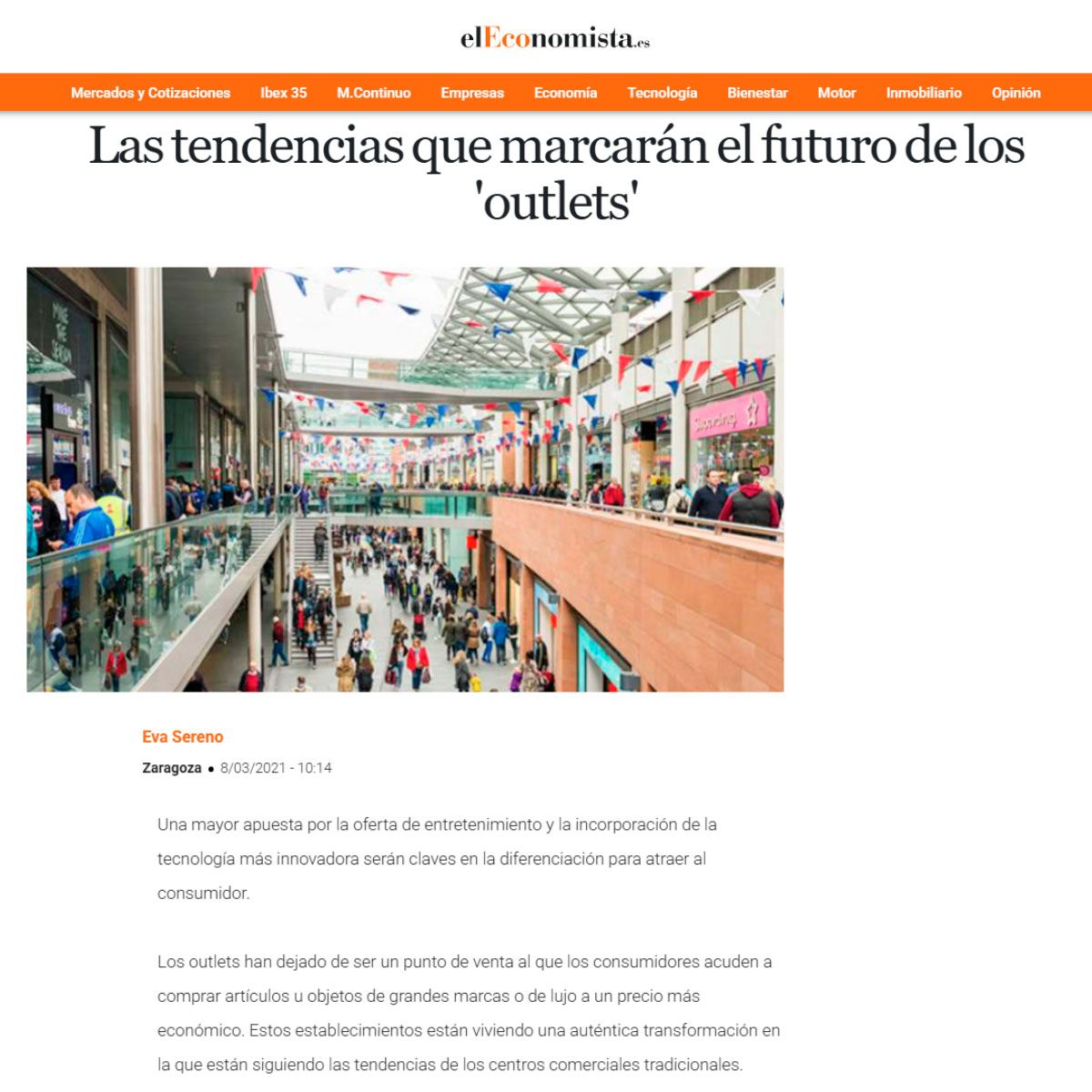 Las tendencias que marcarán el futuro de los 'outlets'
