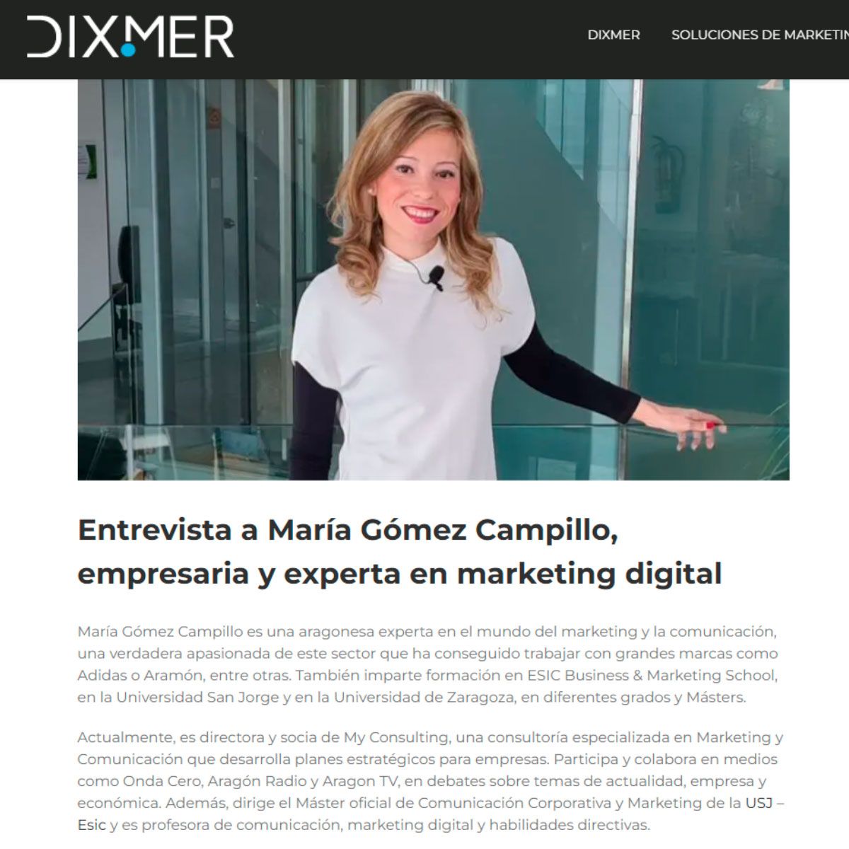 Entrevista a María Gómez Campillo, empresaria y experta en marketing digital